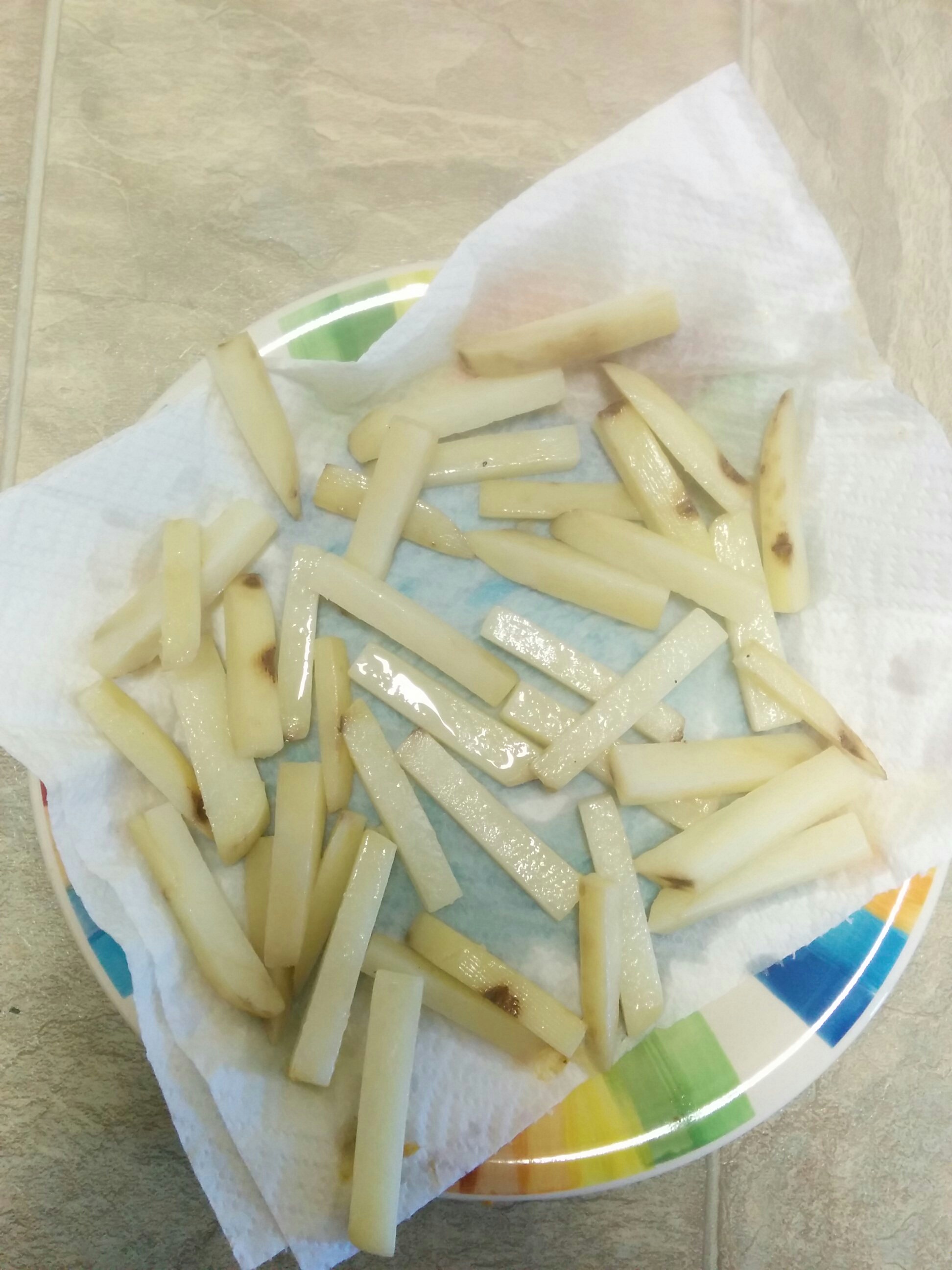 Fries after first fry