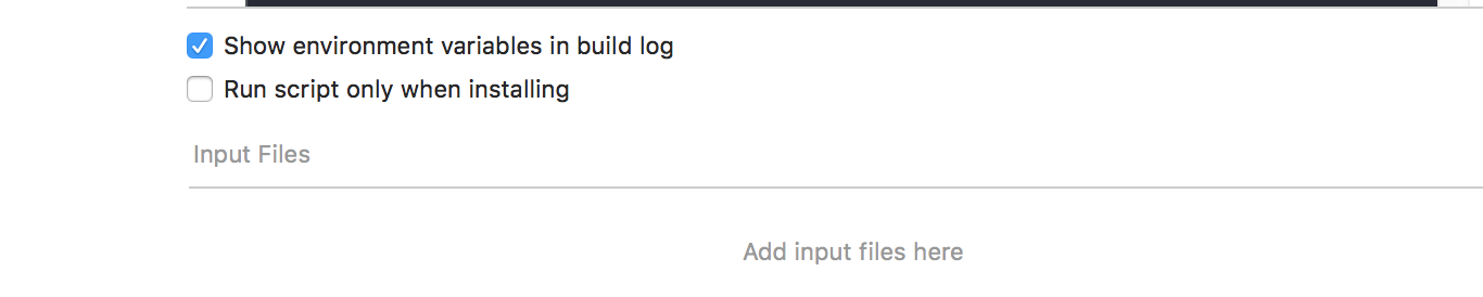 Run script Options