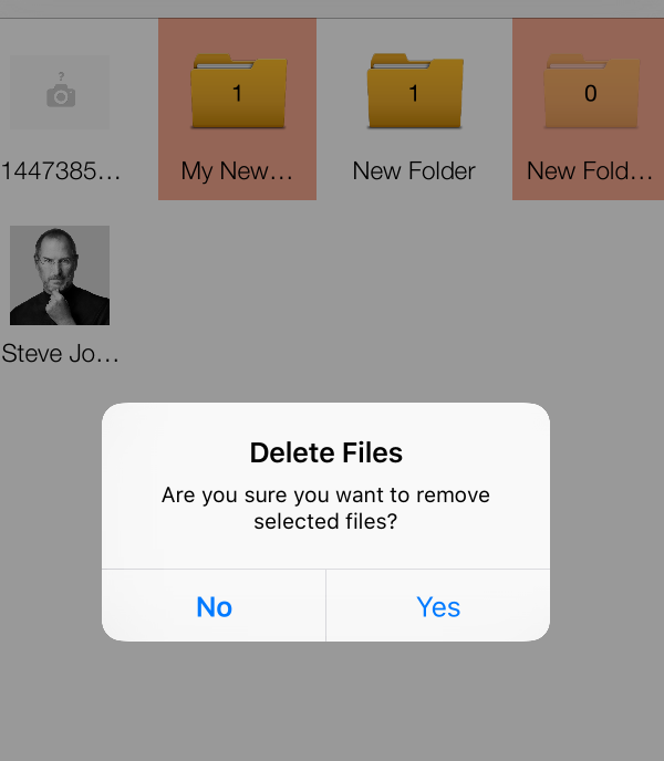 Delete files prompt
