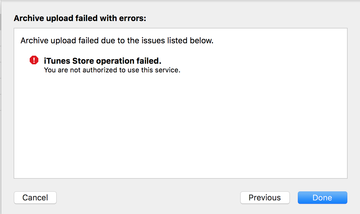 iTunes Operation Failed