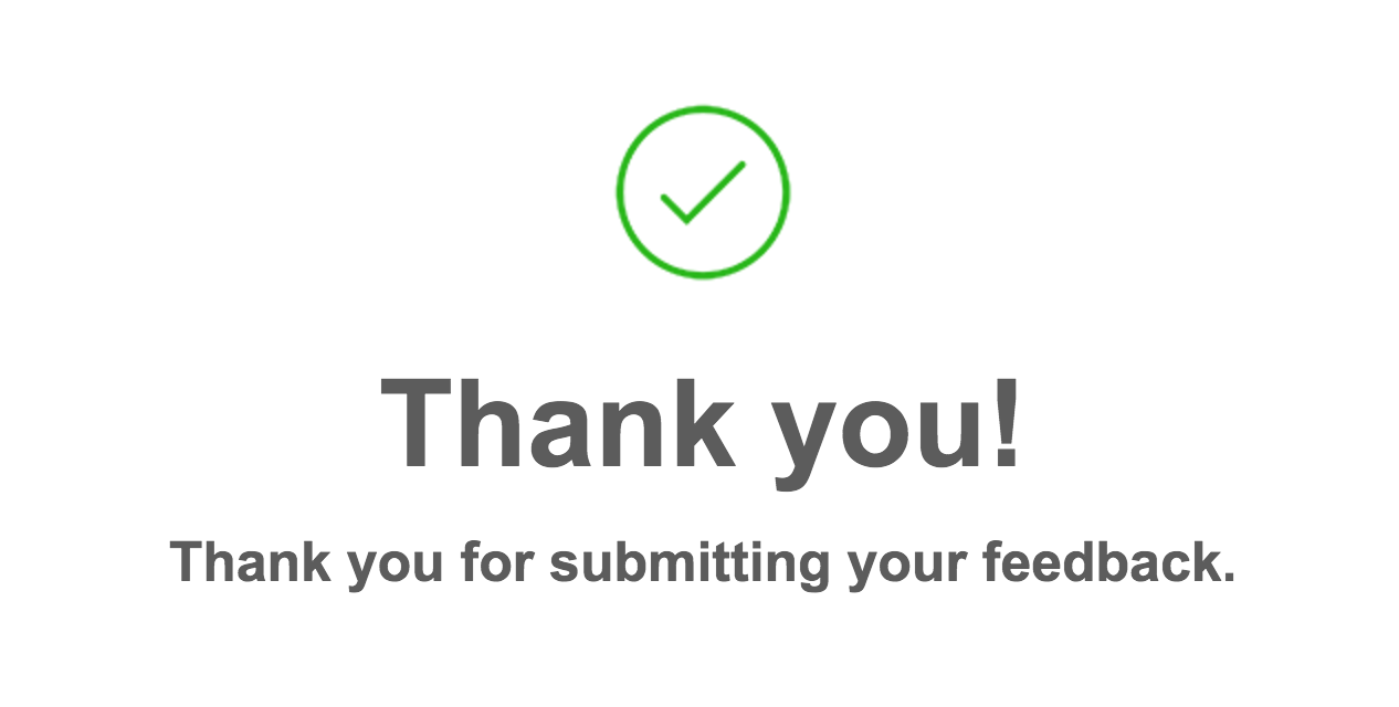 Thank you page template