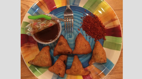 A favorite Indian snack - Samosa